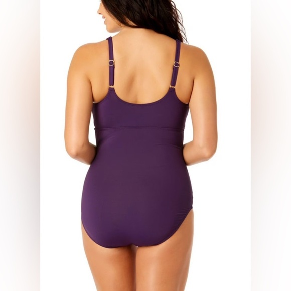 Lands END Purple One-Piece Swimsuit - Picture 2 of 12